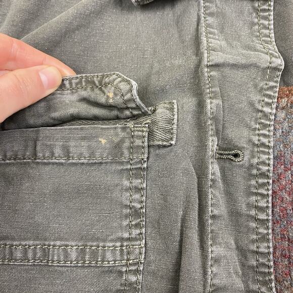 Anthropologie Arley Sweater Back Anorak Green Khaki Army Boho Jacket Size Medium - Picture 3 of 10